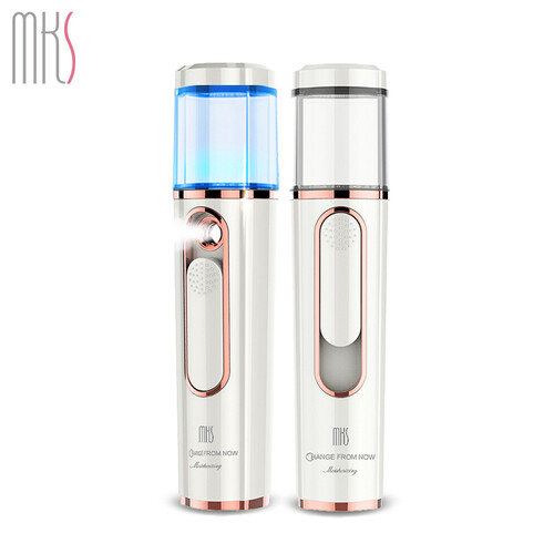 美克斯（MKS）纳米喷雾补水仪冷喷雾器家用 30ml大水箱 自带充电宝功能 NV8088月光白