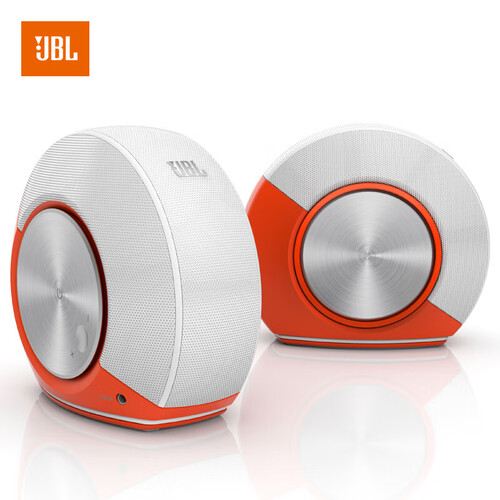 JBL Pebbles 音乐蜗牛 电脑笔记本小音响 便携迷你 办公家用PC多媒体音响 USB供电低音炮 桌面立体声 橙色