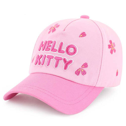 京东超市凯蒂猫 HELLO KITTY 儿童帽子女童遮阳帽春夏秋公主帽小孩幼儿宝宝棒球帽/网眼棒球帽 KT4095 深粉 52cm