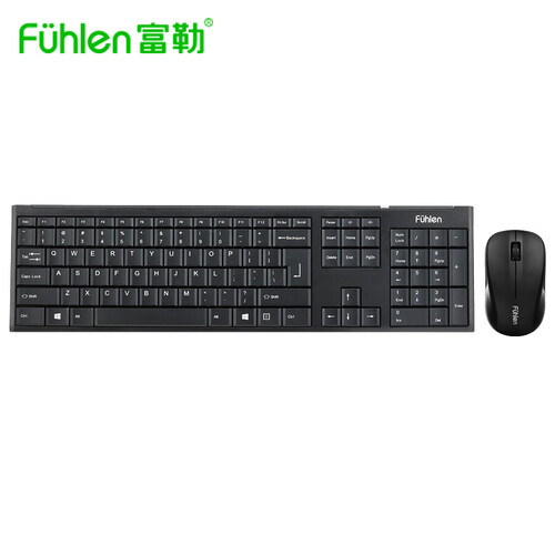 京东超市富勒（Fuhlen）无线键盘鼠标套装 游戏办公键鼠套装 轻薄便携 USB接口免驱 即插即用 MK850无线键鼠套装黑色