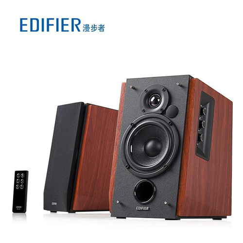 漫步者（EDIFIER） R1700BT蓝牙音箱HIFI书架2.0木质台式机电脑音响家用低音炮影响 木纹色