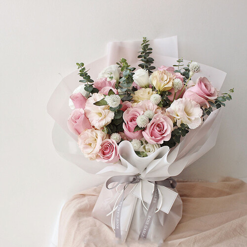 一花一恋鲜花速递同城韩式混搭花束玫瑰绣球向日葵百合送女友老婆闺蜜领导生日表白礼物求婚北京上海广州深圳 鲜花·甜美公主 快至2小时-送花上门