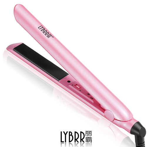 丽霸（LYBRR）卷发棒卷直两用陶瓷电小夹板烫发刘海拉直板夹迷你熨板直发器 新版樱花粉
