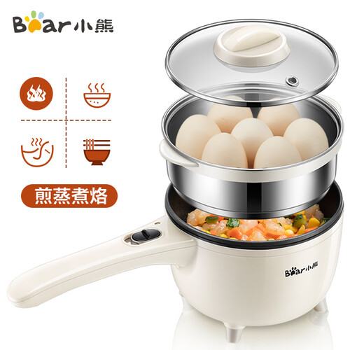 小熊（Bear）煮蛋器煎蛋器蒸蛋器电煎蛋锅迷你煎锅家用多功能早餐煎蛋机ZDQ-C08B1