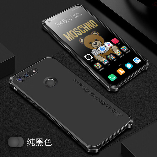 Accalia华为荣耀v20手机壳男女款v20限量版新款全包防摔外壳V20个性创意金属边框铝合金铁壳 荣耀V20-纯黑色