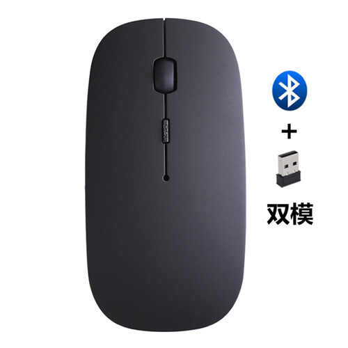 吉选（GESOBYTE）B10 鼠标 无线蓝牙鼠标 办公鼠标 充电鼠标 超薄便携静音鼠标 蓝牙无线2.4G双模 磨砂黑