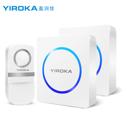 盈润佳（YIROKA ）门铃 Z-289-2 自发电无线家用门铃一拖二智能远距离摇控不用电池防水门铃呼叫器