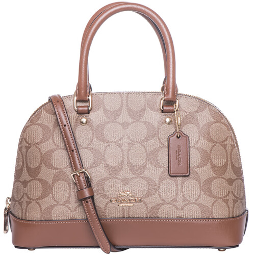 COACH 蔻驰 奢侈品 女士卡其棕PVC手提肩背斜挎包贝壳包 F27583 IME74