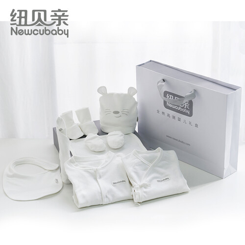 京东超市纽贝亲(newcubaby)婴儿礼盒衣服全棉新生儿礼盒套装0-3-6个月秋冬季初生刚出生宝宝用品 礼盒8件套（0-3个月）