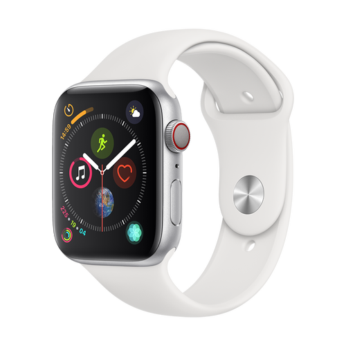 Apple Watch Series 4智能手表（GPS+蜂窝款 44毫米银色铝金属表壳 白色运动型表带 MTVR2CH/A)
