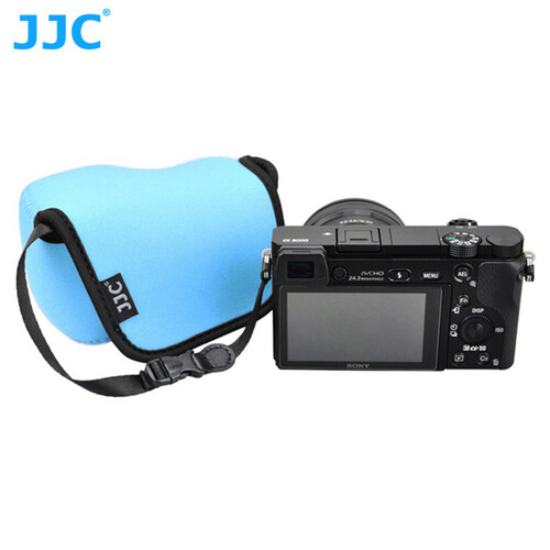 JJC索尼微单相机内胆包A6500 A6400 A6300 A6000 A5000 A5100保护套 OC-S1DSB 浅蓝色 小号