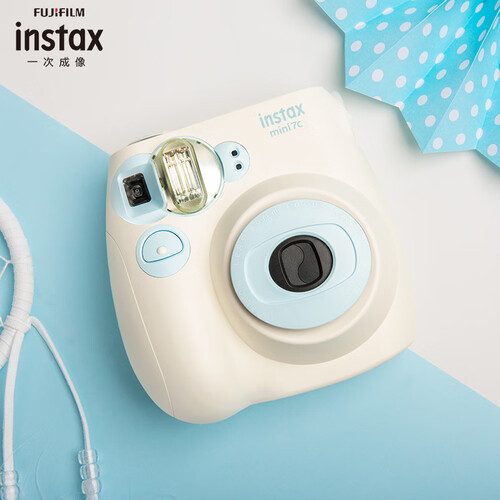 富士instax立拍立得 一次成像相机 mini7c 水蓝色