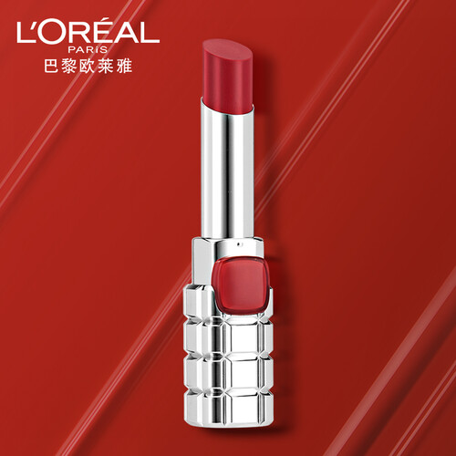 欧莱雅（LOREAL）纷泽溢彩釉光唇膏固体唇釉 温柔豆沙红 911 3g（滋润显色 温柔尽显 固体唇釉）