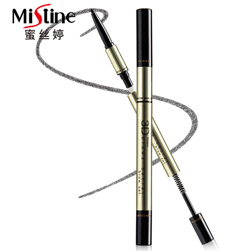 Mistine（蜜丝婷）3D立体眉笔眉粉染眉膏三合一 3#灰黑色 （防水 防汗 不晕染 易上色 自然锁色） 泰国进口