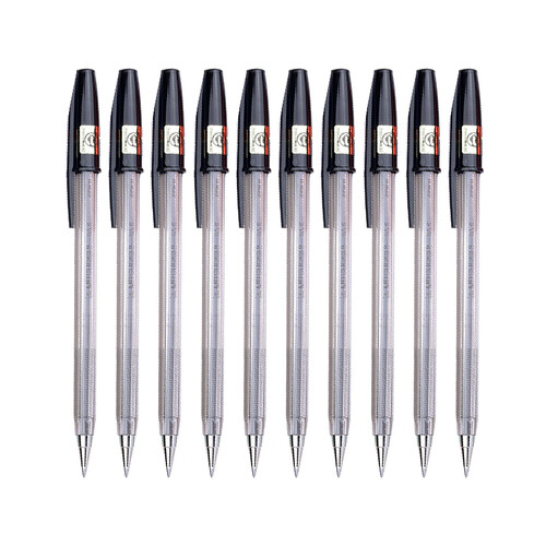 日本三菱（Uni）办公用圆珠笔顺滑经典原子笔中油笔SA-S黑色0.7mm10支装原装进口