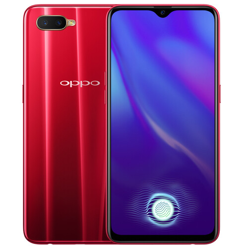 京品手机OPPO K1 光感屏幕指纹 水滴屏拍照手机 4GB+64GB 摩卡红 全网通 移动联通电信4G 双卡双待手机