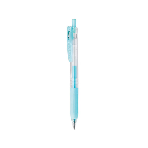 日本斑马牌（ZEBRA）JJ15-MKBL 按动中性笔 0.5mm彩色签字笔啫喱笔水笔顺利笔 水粉蓝 单支装