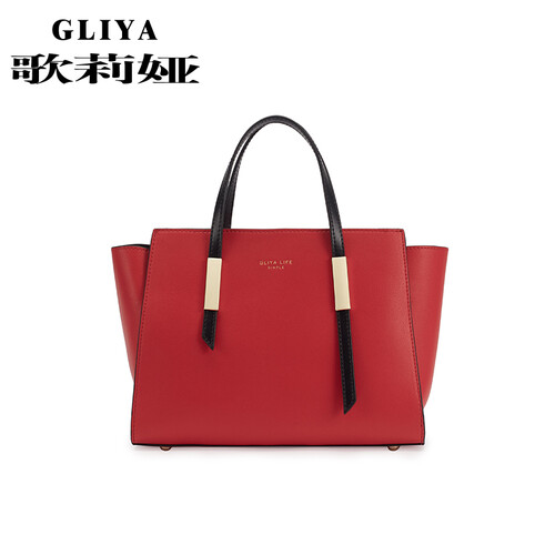GLIYA/歌莉娅包包女包CK时尚百搭翅膀包单肩手提包G1813628红色
