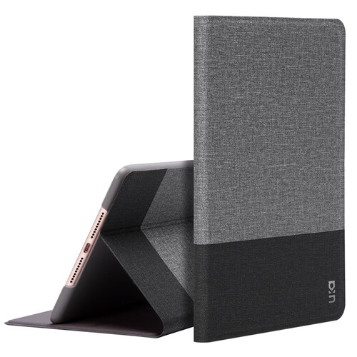 优加 iPad mini5保护套2019新款 7.9英寸迷你5苹果平板电脑壳 轻薄全包防摔休眠支架皮套 致雅系列 灰色