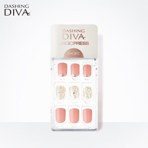 【DVA】黛丝堤华（DASHINGDIVA）假指甲贴片穿戴美甲套装甲油胶可撕指甲油防水30片短款 MCN_144SS人鱼少女