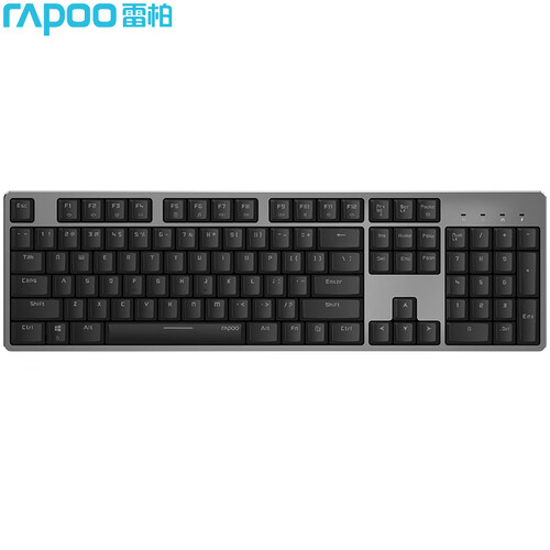 雷柏（Rapoo） MT700 机械键盘 无线键盘 办公键盘 全尺寸 单光 蓝牙键盘 有线键盘 背光键盘 黑色 红轴 自营