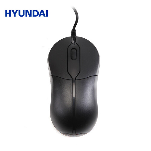 现代（HYUNDAI）有线鼠标办公鼠标 适合大手光电人体工学鼠标HY-M106黑色