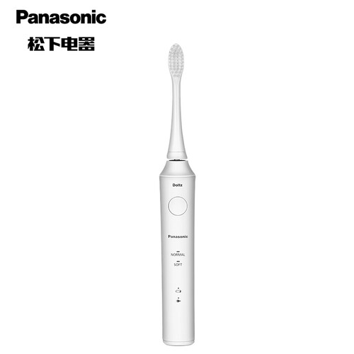 京品家电松下（Panasonic）电动牙刷 磁悬浮声波振动 智能压力感应 2种替换刷头 EW-PDL34 白色款