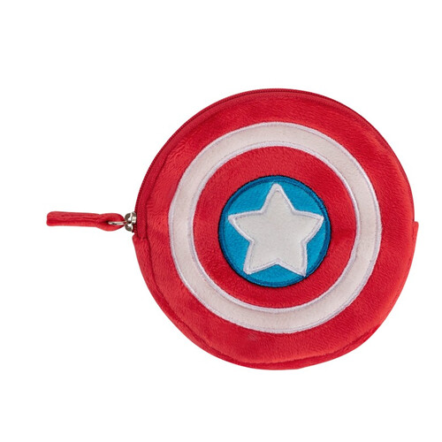 名创优品（MINISO）Marvel漫威 毛绒零钱包 迷你拉链钱袋休闲手包 美国队长