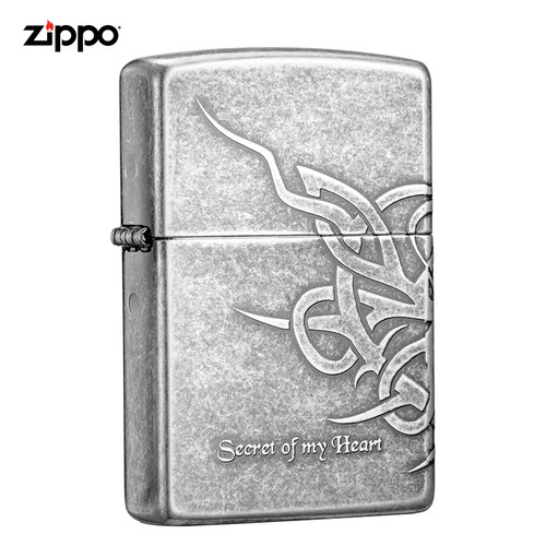 海囤全球美国进口 之宝（zippo） 防风煤油打火机 ZBT-1-31b 我心依旧-古银 爱情系列 品牌直供原装正版
