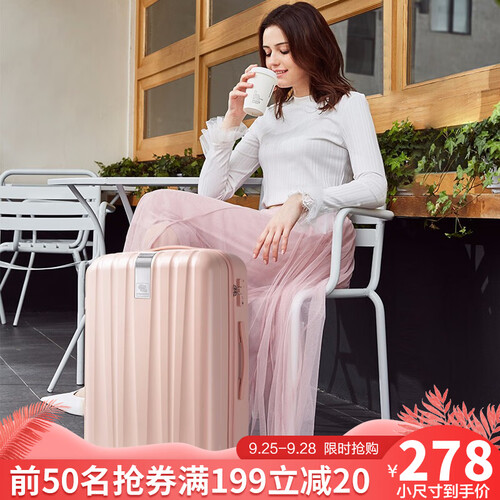 淡山茱萸粉【磨砂升级版-高颜值小清新】 24英寸【适合5-7天出行+7天保价】
