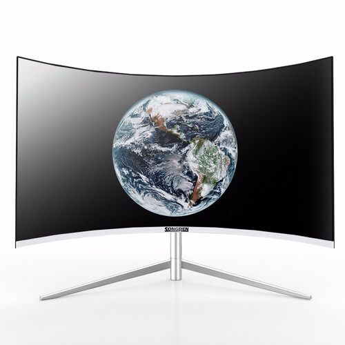 松人 PR270Q 27英寸显示器曲面1800R 窄边框 HDMI高清 液晶电脑屏幕 V型 珍珠白