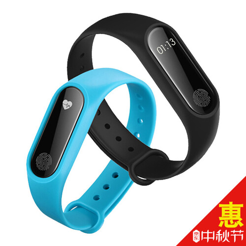 智能手环触屏心率监测运动智能计步手环安卓IOS蓝牙 黑色 苹果手机iphone7plus/6s/5等系列
