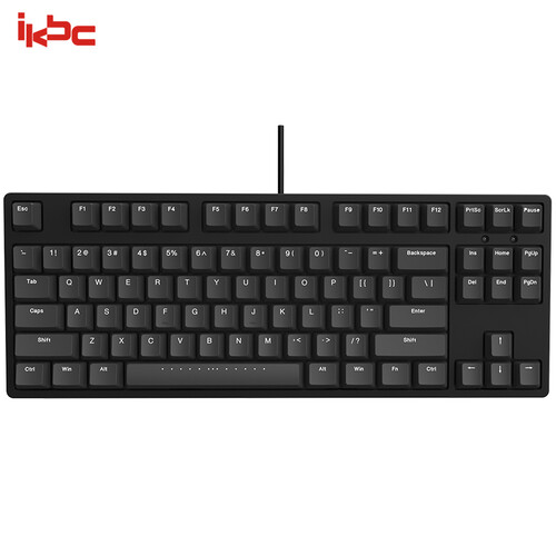 ikbc C87 机械键盘 有线键盘 游戏键盘 87键 原厂cherry轴 樱桃轴 吃鸡神器 笔记本键盘 黑色 青轴 自营