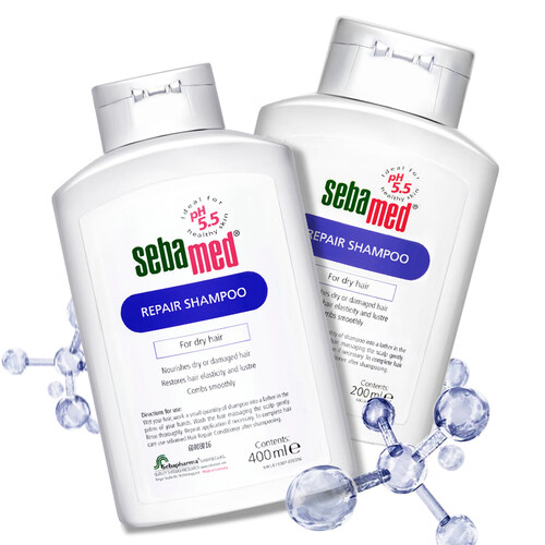 京东超市施巴（sebamed）修护洗发水套装 修护洗发露400ml+200ml（德国进口弱酸配方 滋养头皮而滋润发丝）