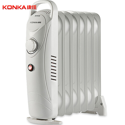 康佳（KONKA）取暖器家用/电暖器/电热油汀/暖气片 迷你型7片 自动恒温KH-YT08