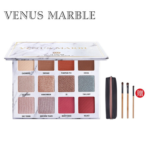 VENUS MARBLE眼影12色大理石眼影盘大地色哑光珠光星品时尚彩妆盘礼盒装