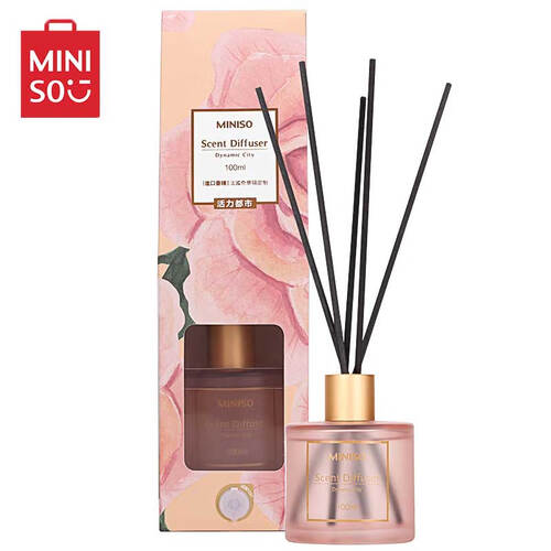 京东超市名创优品（MINISO）无火香薰精油藤条家用室内卫生房间摆件香水去除异味香