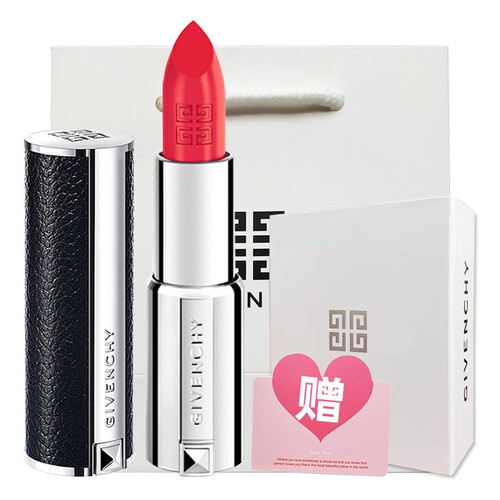 【专柜正品】纪梵希（Givenchy）口红小羊皮高级定制唇膏节日生日礼物 304#加州红（橘红色）