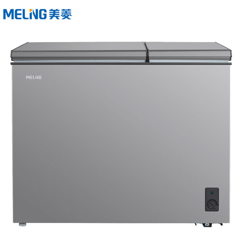 美菱(MELING)221升 家用商用冰柜  双箱双温冷柜 一级能效 双开门 节能冷藏冷冻卧式冰箱 BCD-221DT