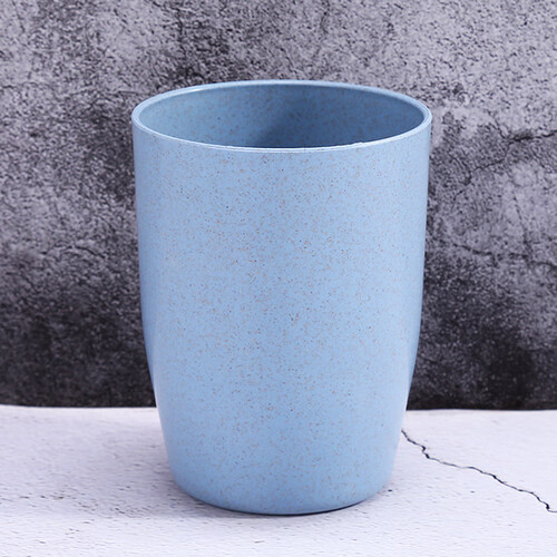 驰动 小麦漱口杯子 情侣牙刷杯刷牙杯儿童洗漱杯塑料牙缸 蓝色
