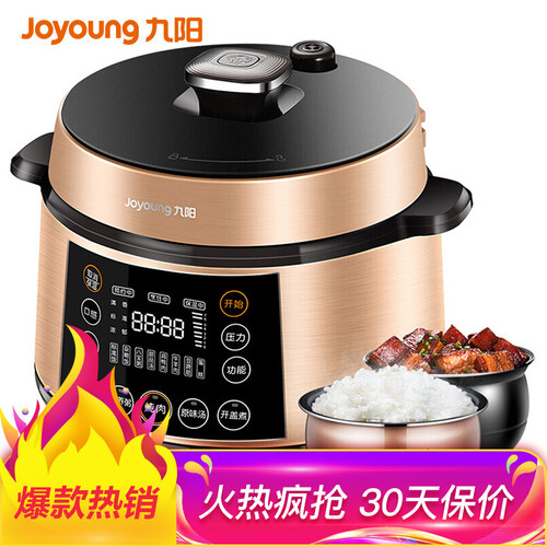 九阳（Joyoung）电压力锅 家用电饭煲 电高压锅  一锅双胆 特色开盖煮 5L Y-50C810
