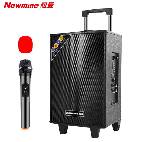 纽曼（Newmine） 户外广场舞音响拉杆音箱 蓝牙便携式重低音炮 大功率手提移动扩音器带无线话筒 特惠版-单麦克风