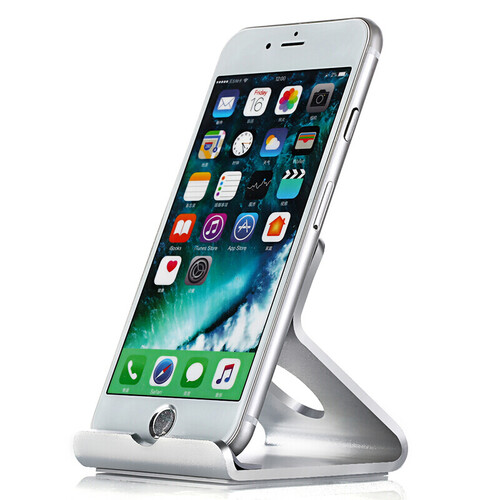 京东超市MaxMco 懒人手机支架 平板电脑iPad铝合金桌面支架 YQ001银 适于苹果iPhone/iPad三星华为小米oppo通用