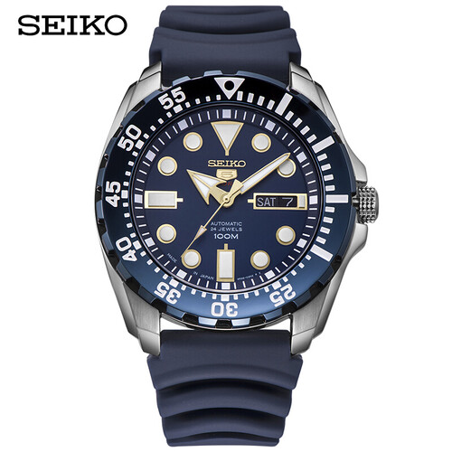 精工（SEIKO）手表 日本原装进口SEIKO5号运动系列自动/手动上链防水夜光水鬼机械男表SRP605J2