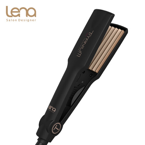 lena 卷发棒 卷发器 蓬松夹板 隐形增发垫发根玉米须烫发器 迷你小卷纹理波浪LN-86W 5齿