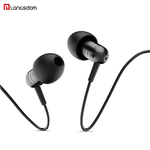 兰士顿 M406C降噪耳机入耳式有线hifi重低音炮K歌调音带麦可接听电话苹果华为小米魅族手机通用迷你耳塞 黑色