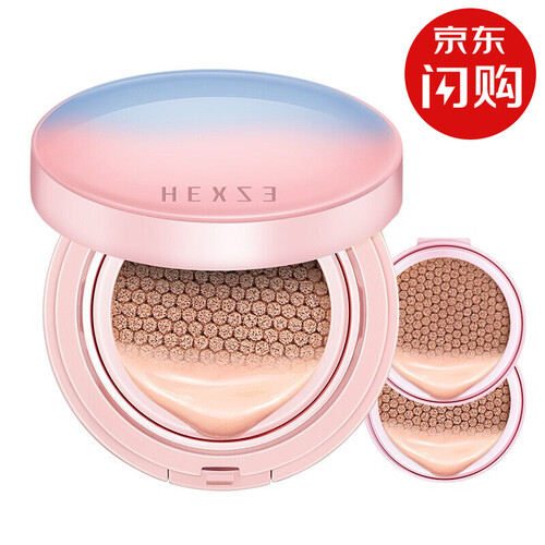 韩熙贞（HEXZE）双层气垫bb霜粉底液遮瑕cc霜修容隔离独角兽气垫持久保湿不脱妆 升级款气垫BB霜（水润款）01自然色