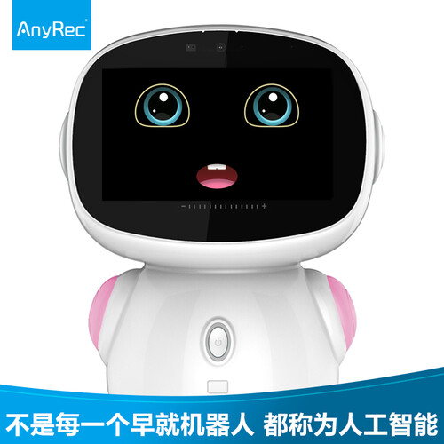 anyrec儿童智能早教机器人wifi触摸屏视频故事机ai智能学习机婴幼儿益智玩具男女孩礼物【升级安卓AR版】粉色