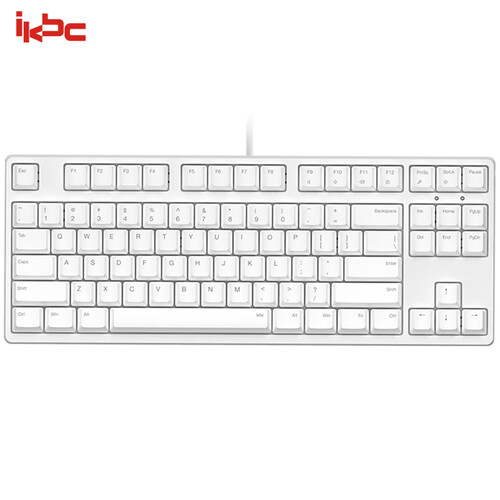ikbc C87 机械键盘 有线键盘 游戏键盘 87键 原厂cherry轴 樱桃轴 吃鸡神器 笔记本键盘 白色 红轴