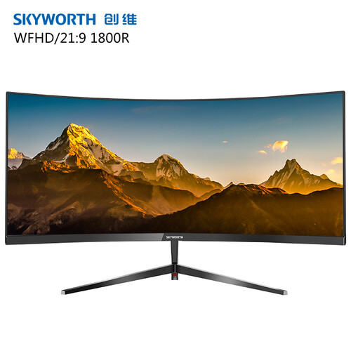 创维（Skyworth）29.5英寸 21:9带鱼屏 曲面游戏 FreeSync 超高清显示屏 家用办公电脑显示器（30C1）
